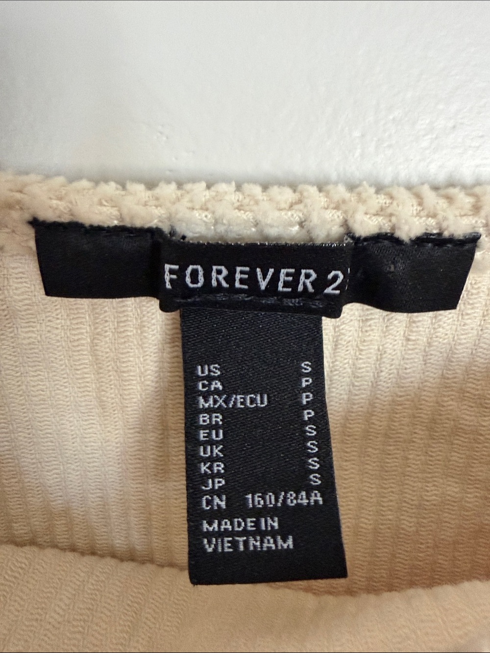 Forever 21 Cream Corduroy Square Neck Mini Dress - Picture 2 of 7